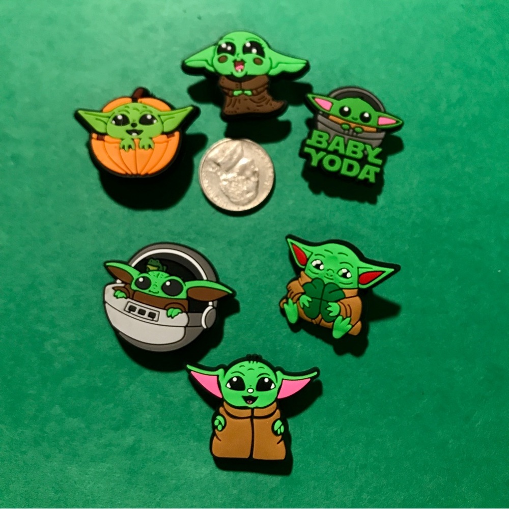 STAR WARS BABY YODA CROC CHARMS Jibbitz 6pc